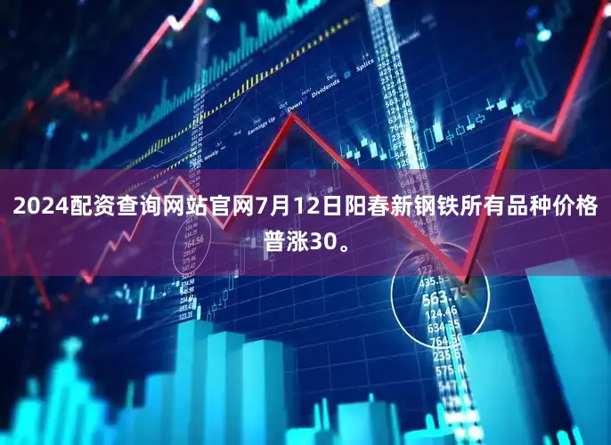 2024配资查询网站官网7月12日阳春新钢铁所有品种价格普涨30。